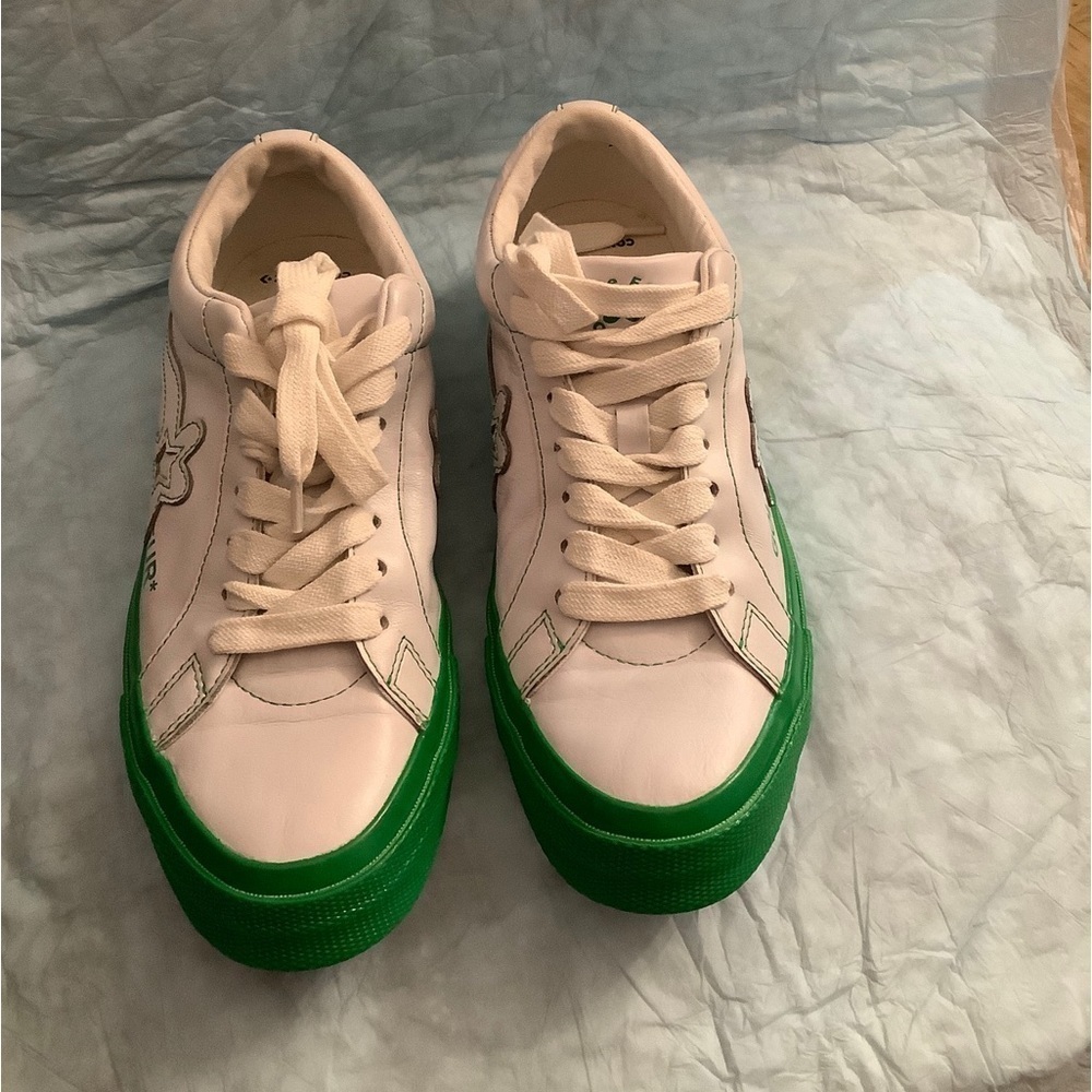Converse One Star OX x Golf Le Fleur Kelly Green Womens Sz 9.5 Mens Sz 7… - Picture 1 of 12